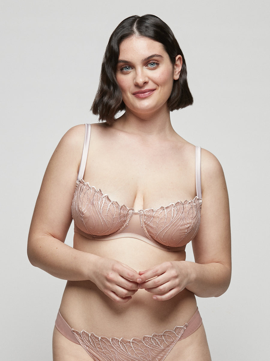 Agape Chitè | Balcony Bra in Embroidered Tulle Agapè Woman | Chité Lingerie  | Made in Italy