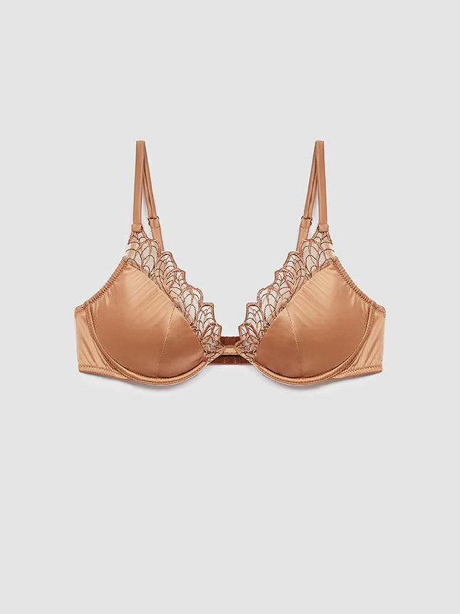 Peony Chitè, Underwire Bra in Satin and Embroidered Tulle Underwire Bra in  Satin and Embroidered Tulle Women, Chité Lingerie
