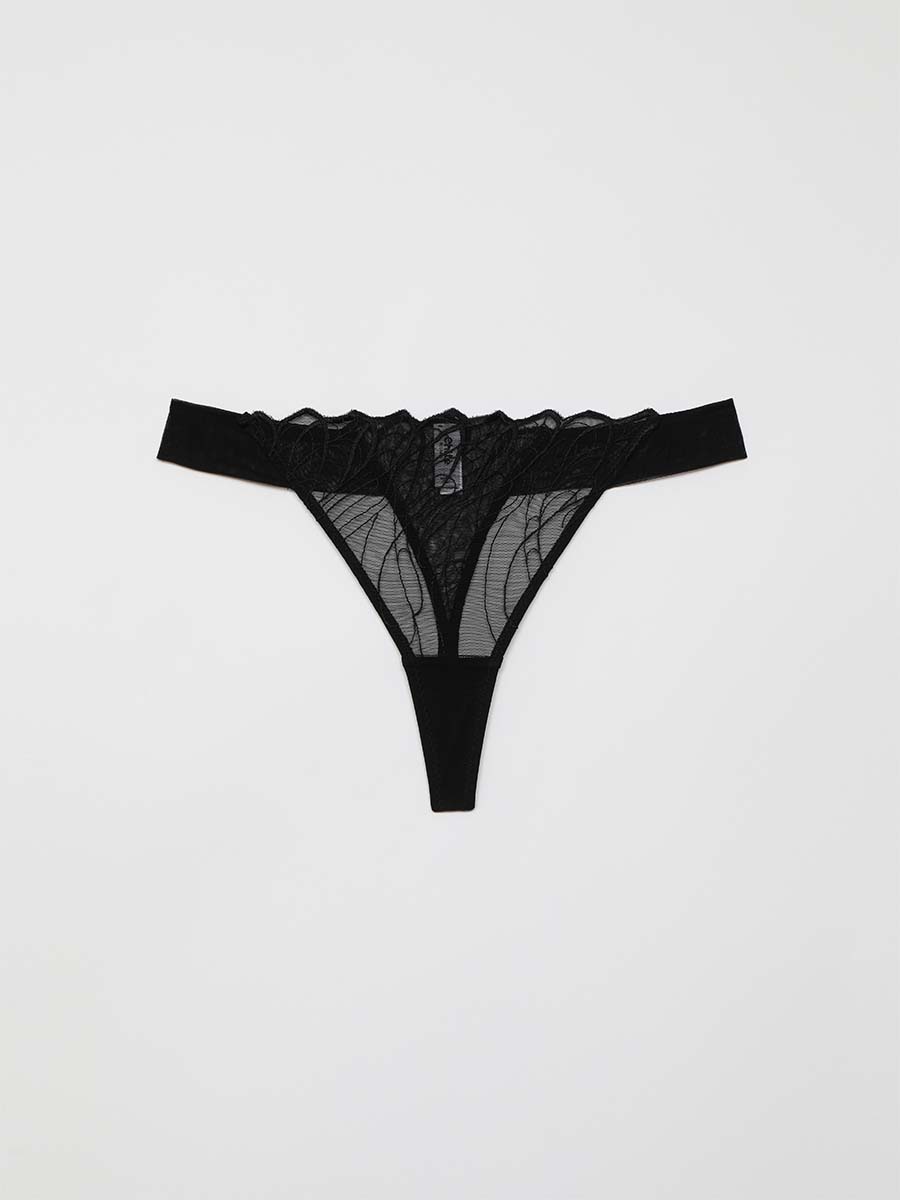 Fenice Chitè | Fenice Embroidered Tulle Thong Woman | Chité Lingerie ...