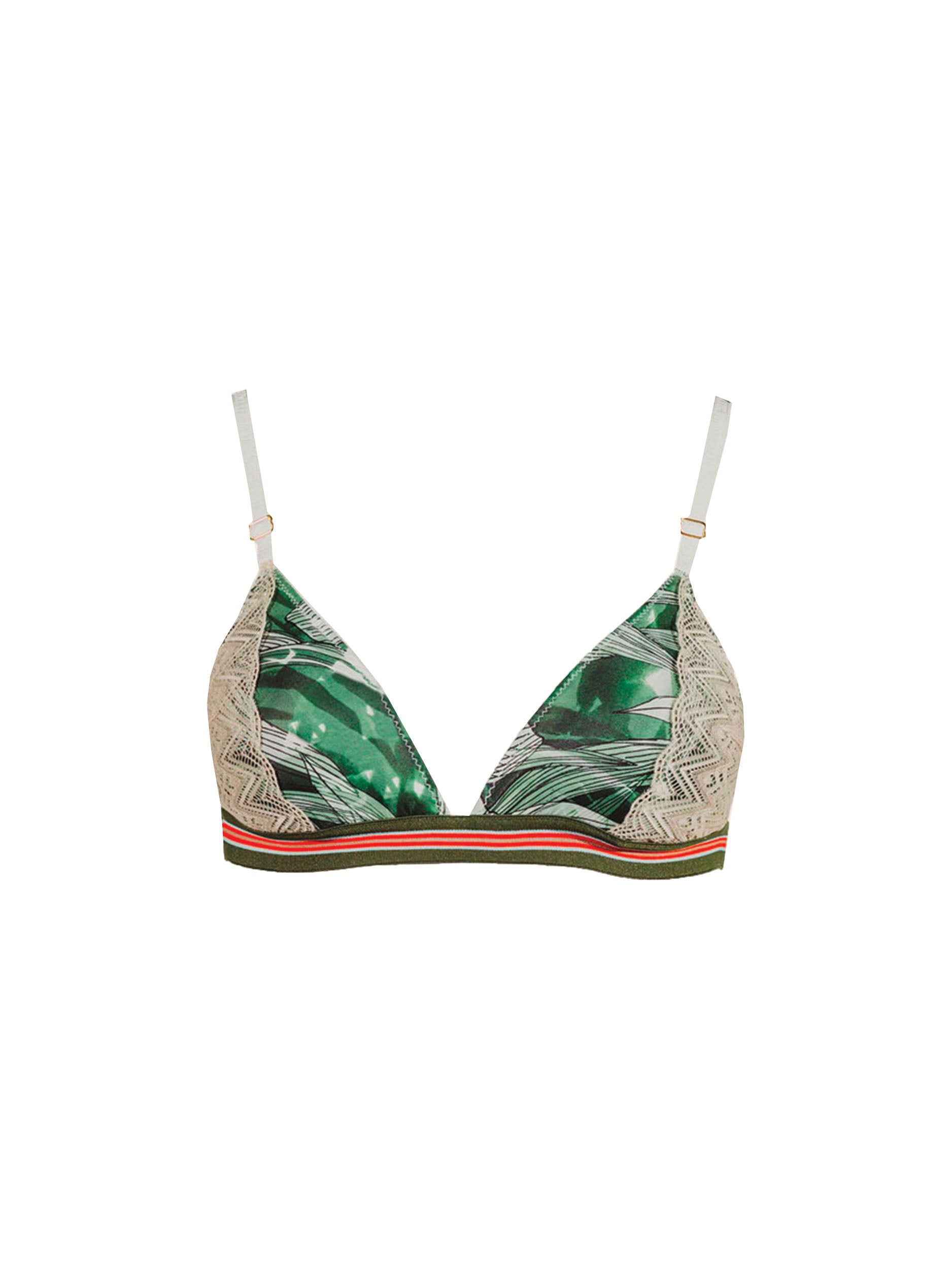 Padded Bralette in Printed Jersey